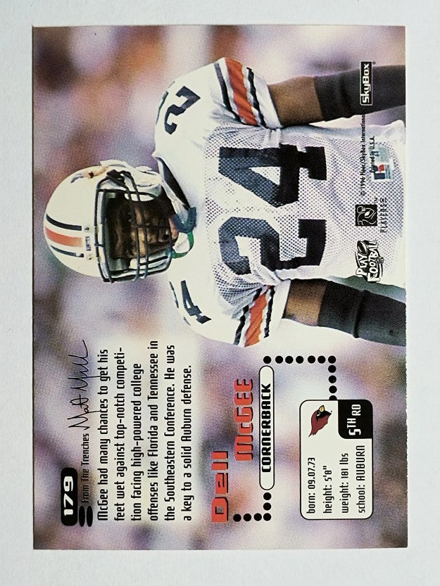 1996 SkyBox Impact #179 Dell McGee RC