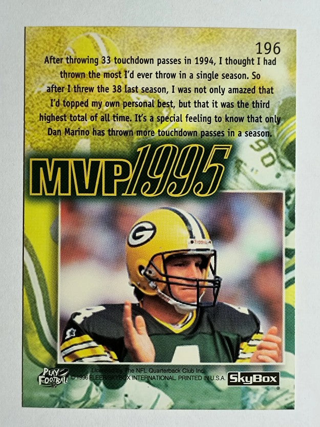 1996 SkyBox Impact #196 Brett Favre Highlights