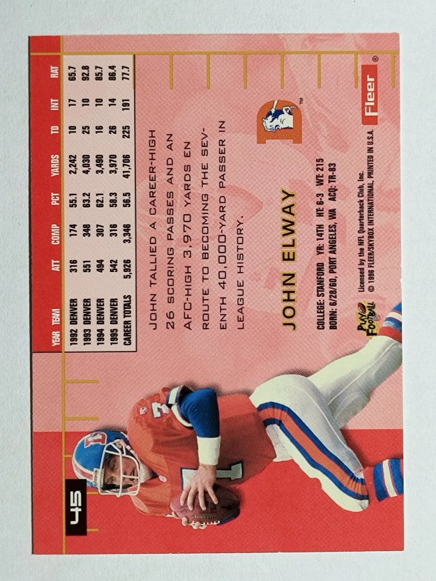 1996 Ultra #45 John Elway