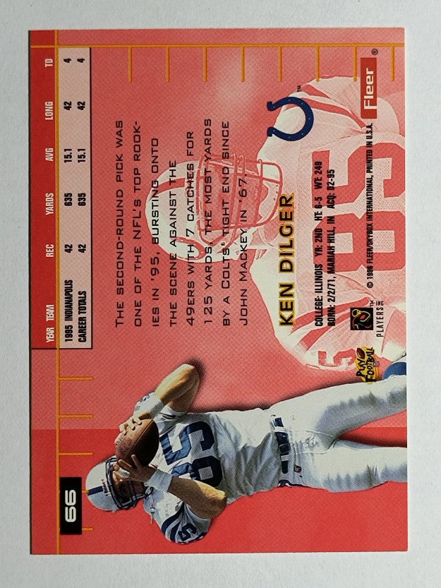 1996 Ultra #66 Ken Dilger