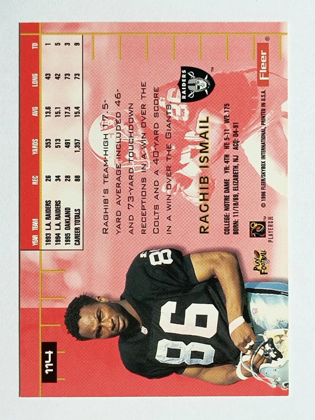 1996 Ultra #114 Rocket Ismail