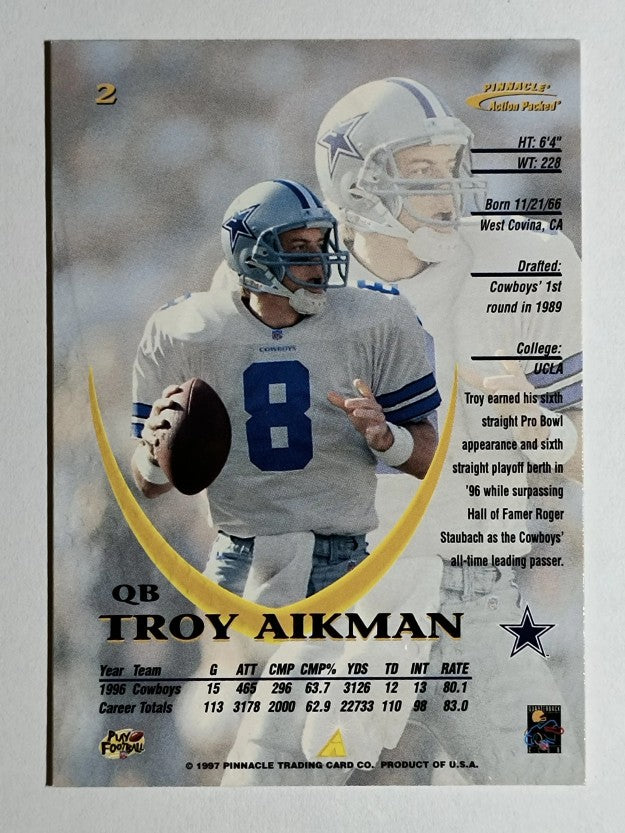1997 Action Packed #2 Troy Aikman (NM)