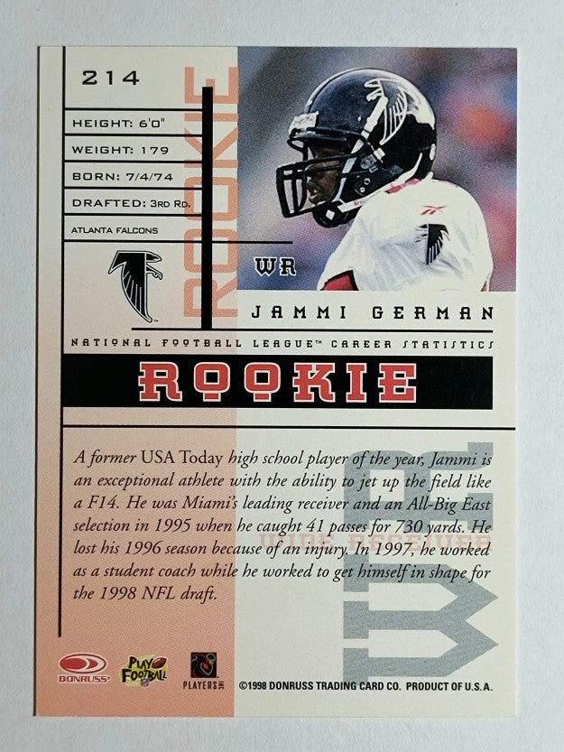 1998 Leaf Rookies and Stars #214 Jammi German RC