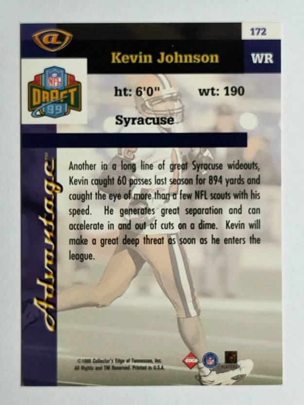 1999 Collector's Edge Advantage #172 Kevin Johnson RC