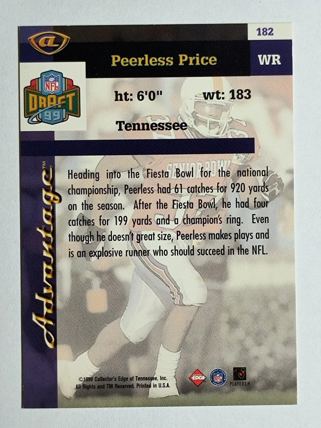 1999 Collector's Edge Advantage #182 Peerless Price RC