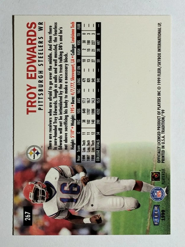 1999 Fleer Tradition #267 Troy Edwards RC