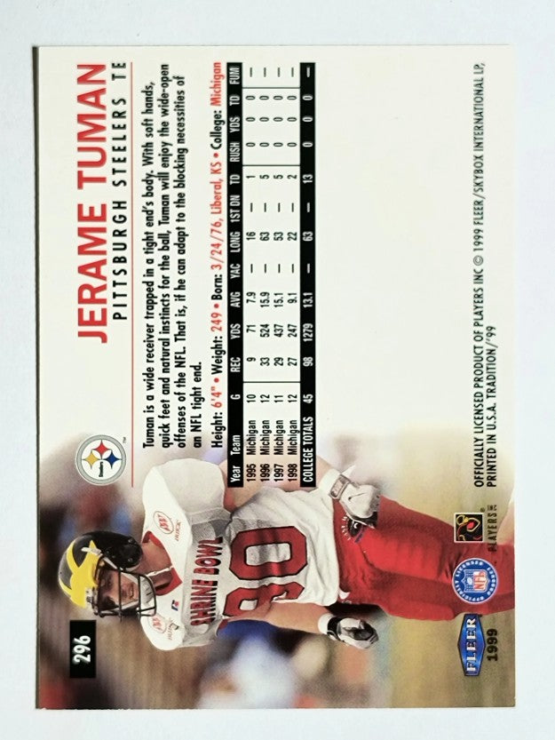 1999 Fleer Tradition #296 Jerame Tuman RC