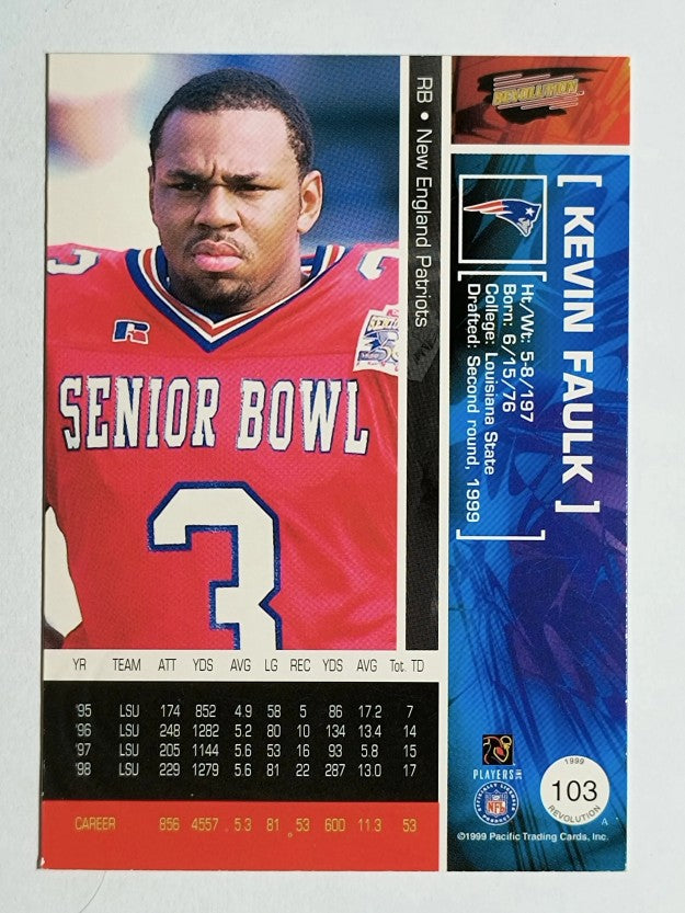 1999 Revolution #103 Kevin Faulk RC