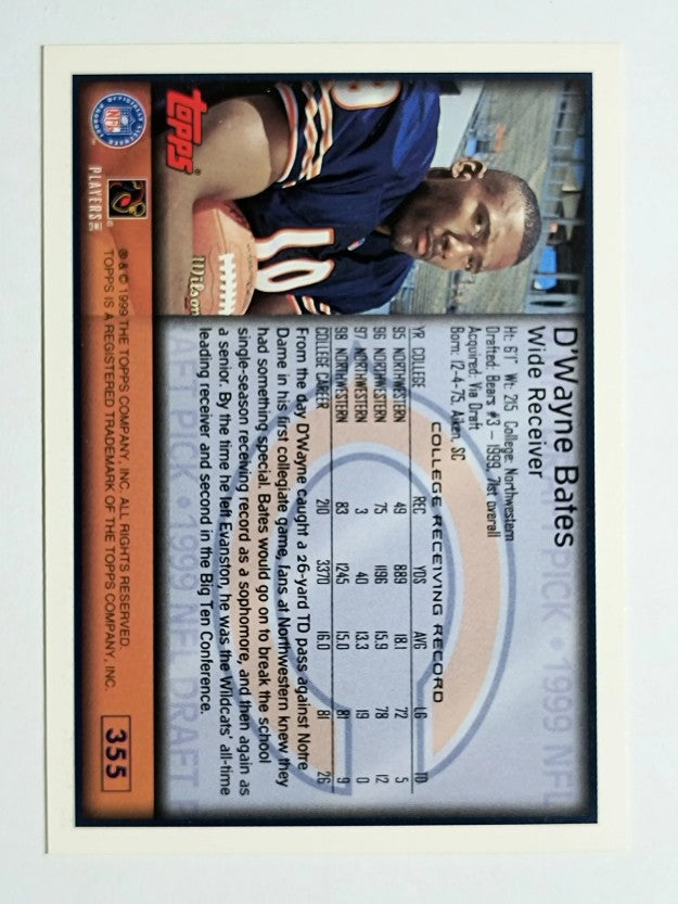 1999 Topps #355 D'Wayne Bates RC