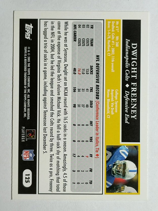 2005 Topps #125 Dwight Freeney