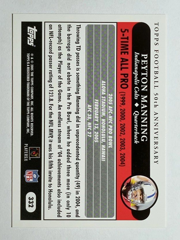 2005 Topps #332 Peyton Manning AP