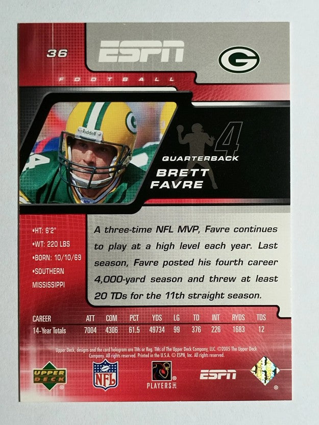 2005 Upper Deck ESPN #36 Brett Favre