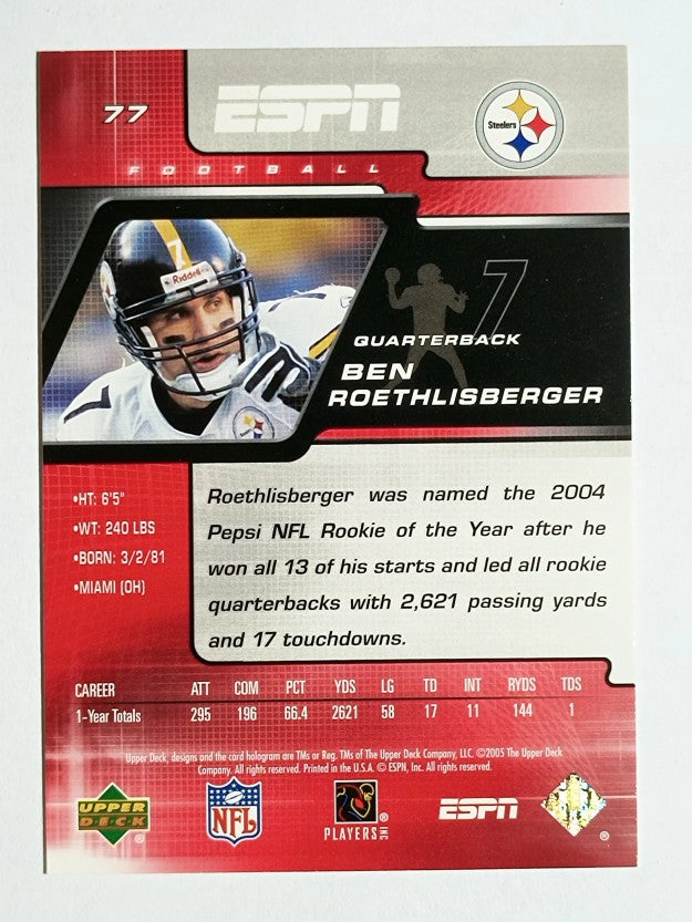 2005 Upper Deck ESPN #77 Ben Roethlisberger