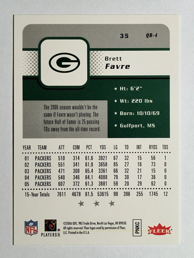 2006 Fleer #35 Brett Favre