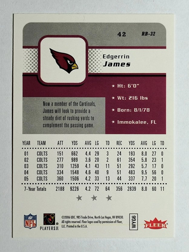 2006 Fleer #42 Edgerrin James