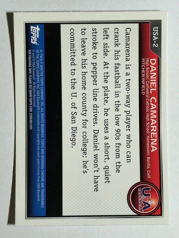 2010 Bowman Chrome USA Stars #USA2 Daniel Camarena