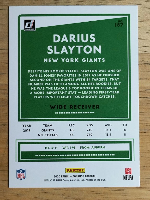 2020 Donruss #187 Darius Slayton