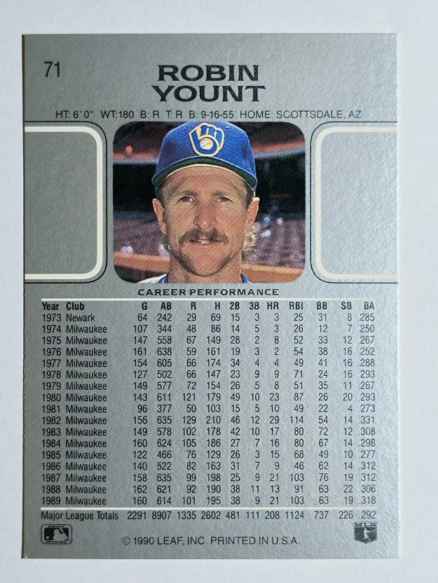 1990 Leaf #71 Robin Yount