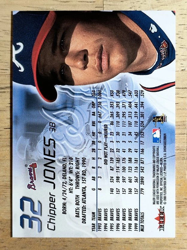 2000 Fleer Showcase #32 Chipper Jones