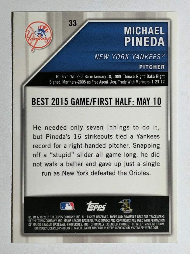 2015 Bowman's Best #33 Michael Pineda