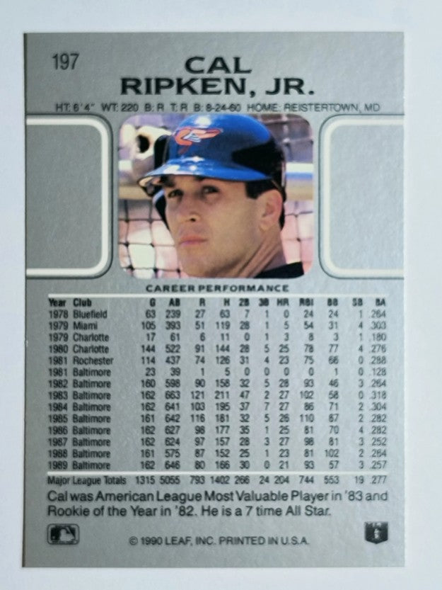 1990 Leaf #197 Cal Ripken