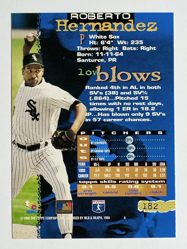 1994 Stadium Club #182 Roberto Hernandez