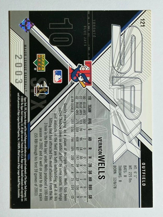 2003 SPx #121 Vernon Wells