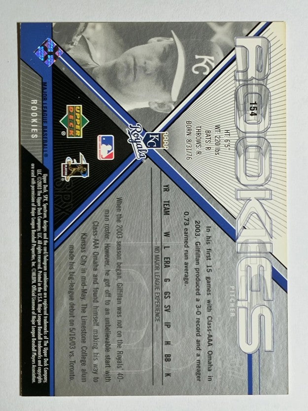 2003 SPx #154 Jason Gilfillan ROO RC