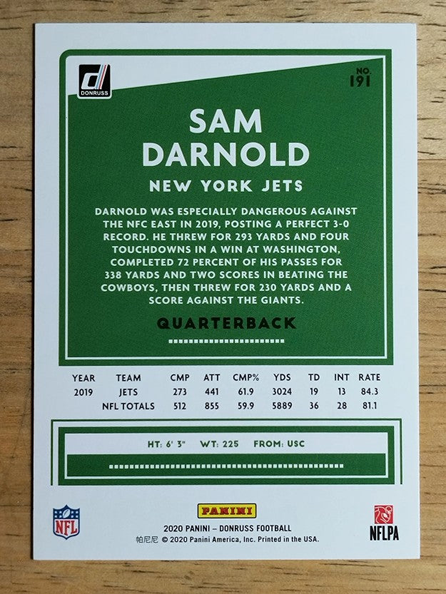 2020 Donruss #191A Sam Darnold
