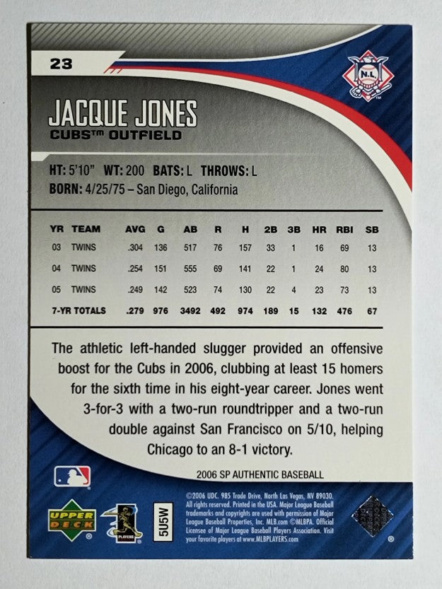 2006 SP Authentic #23 Jacque Jones
