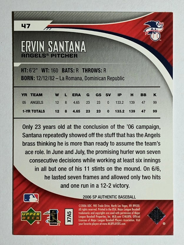 2006 SP Authentic #47 Ervin Santana