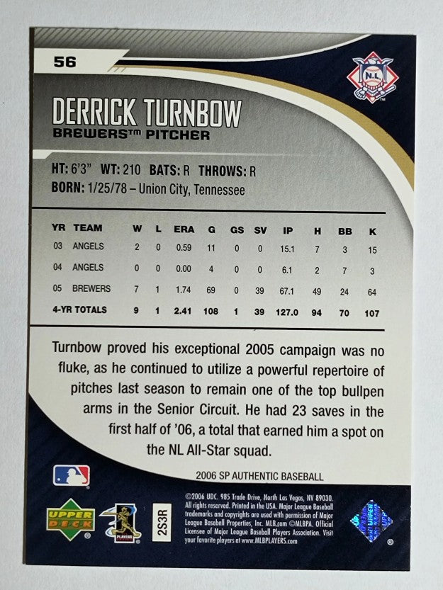 2006 SP Authentic #56 Derrick Turnbow