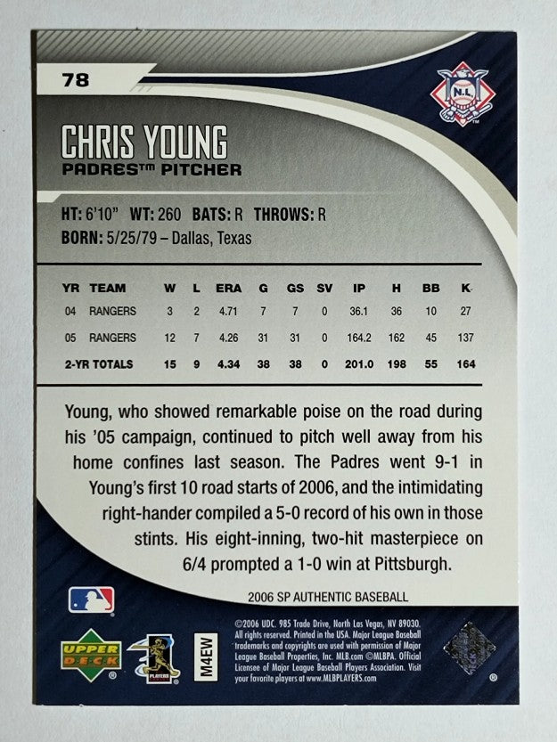 2006 SP Authentic #78 Chris Young