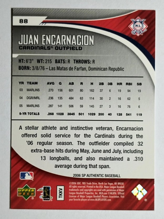 2006 SP Authentic #88 Juan Encarnacion