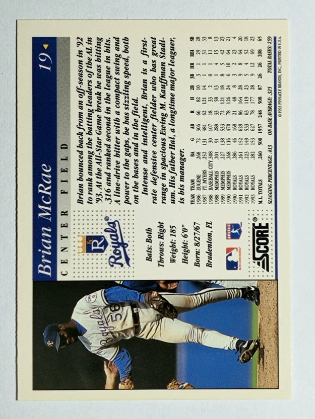 1994 Score #19 Brian McRae