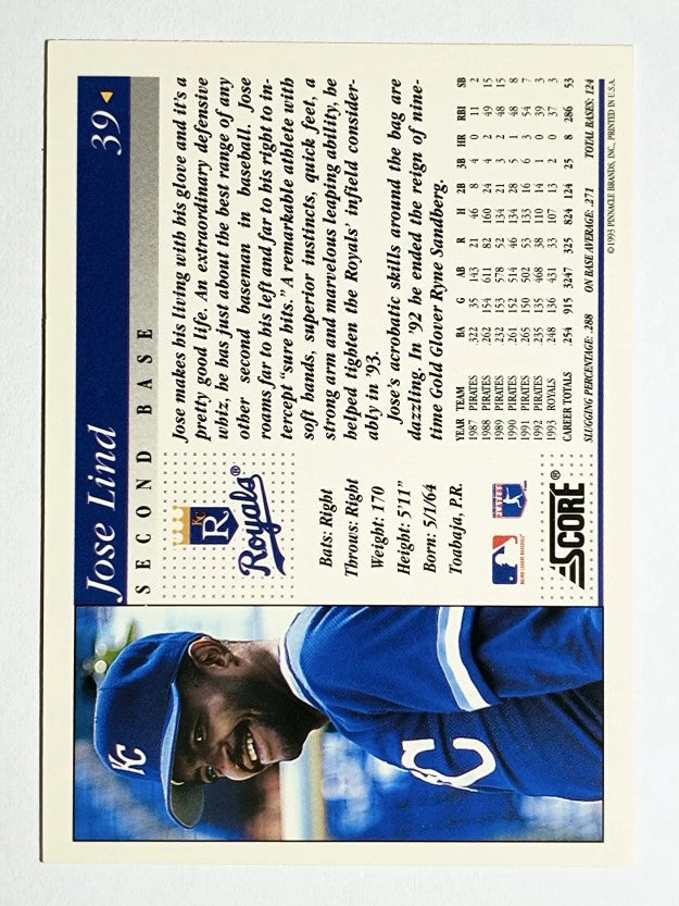 1994 Score #39 Jose Lind