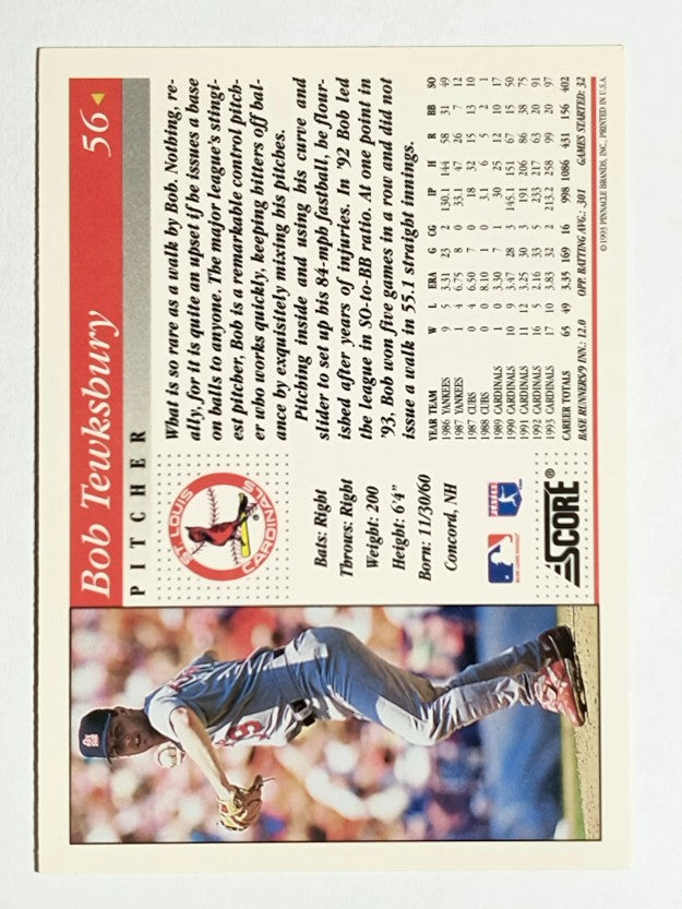 1994 Score #56 Bob Tewksbury