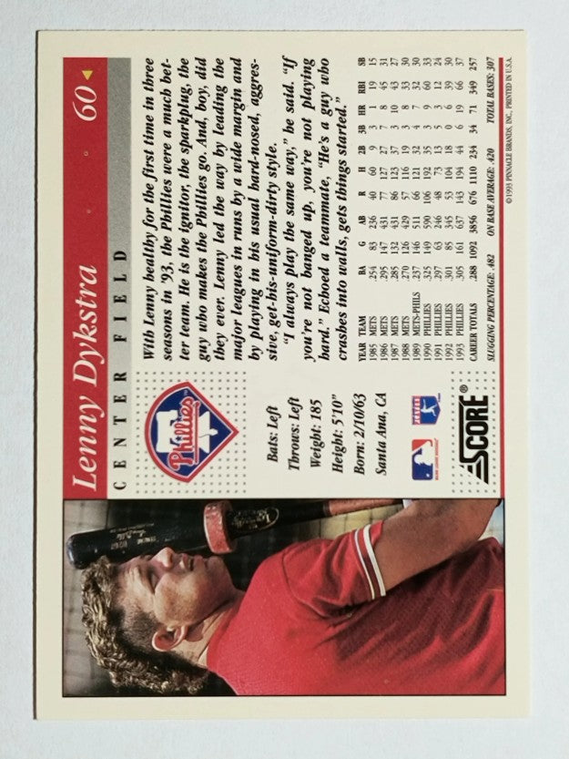 1994 Score #60 Lenny Dykstra