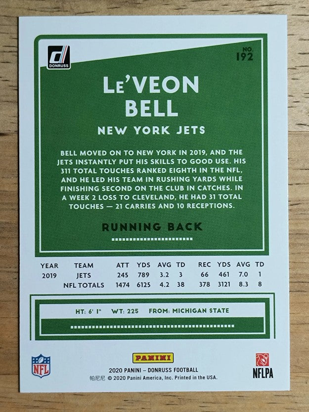 2020 Donruss #192A Le'Veon Bell