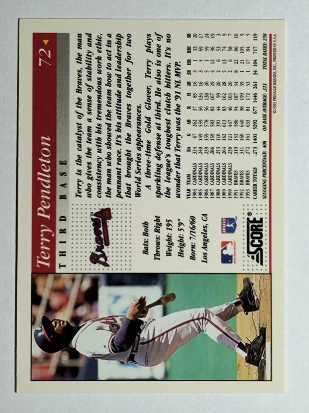 1994 Score #72 Terry Pendleton