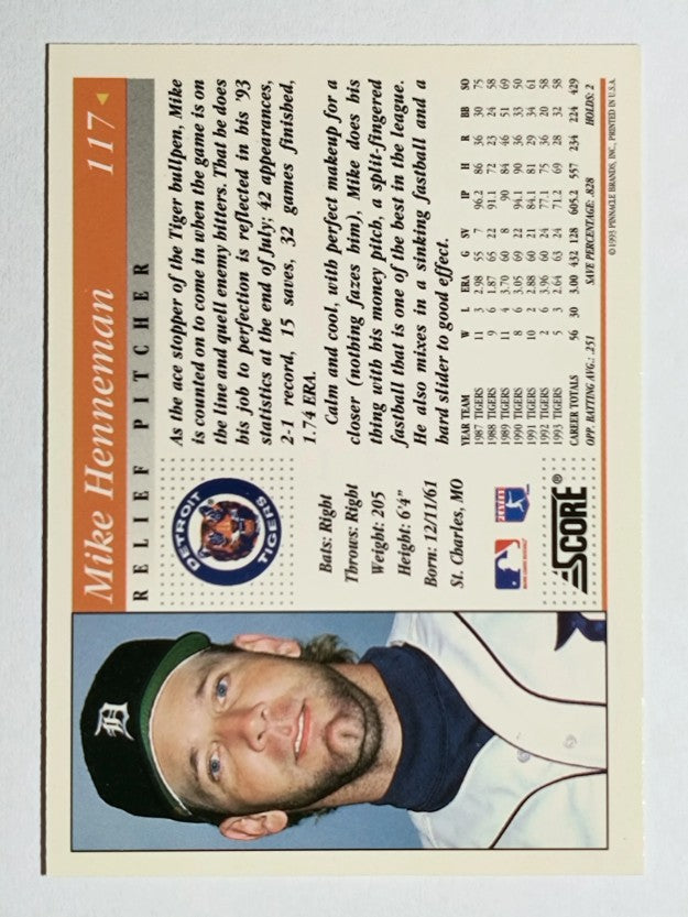 1994 Score #117 Mike Henneman
