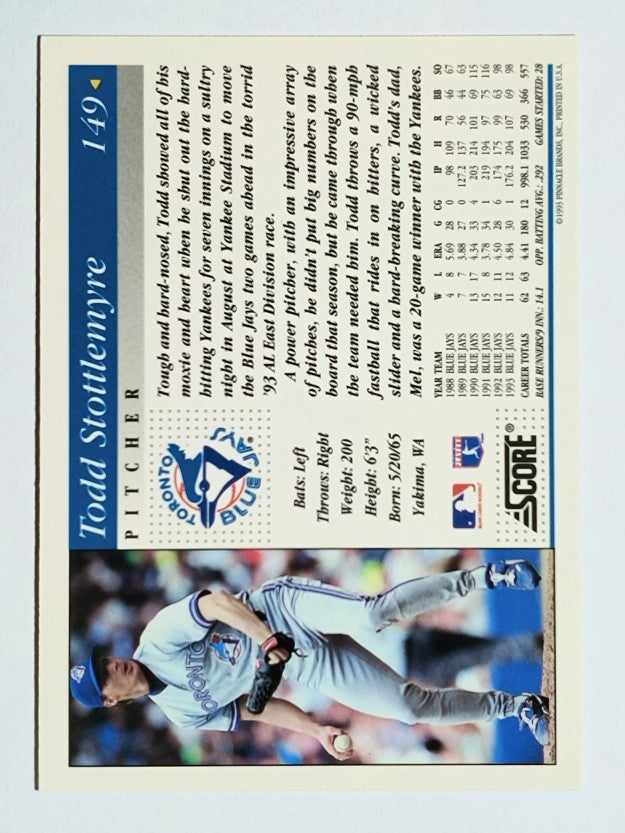 1994 Score #149 Todd Stottlemyre