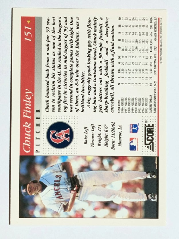 1994 Score #151 Chuck Finley