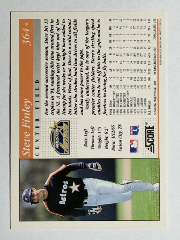 1994 Score #364 Steve Finley