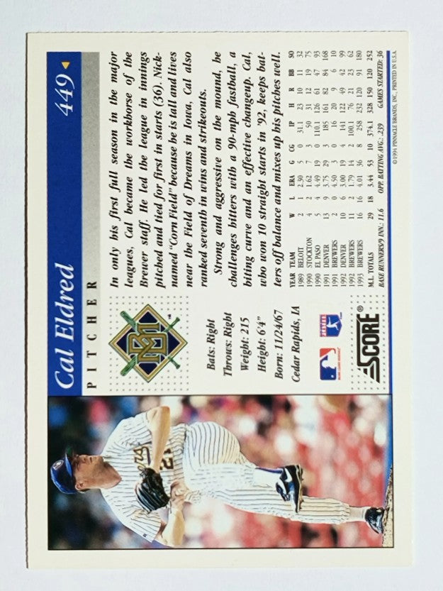 1994 Score #449 Cal Eldred