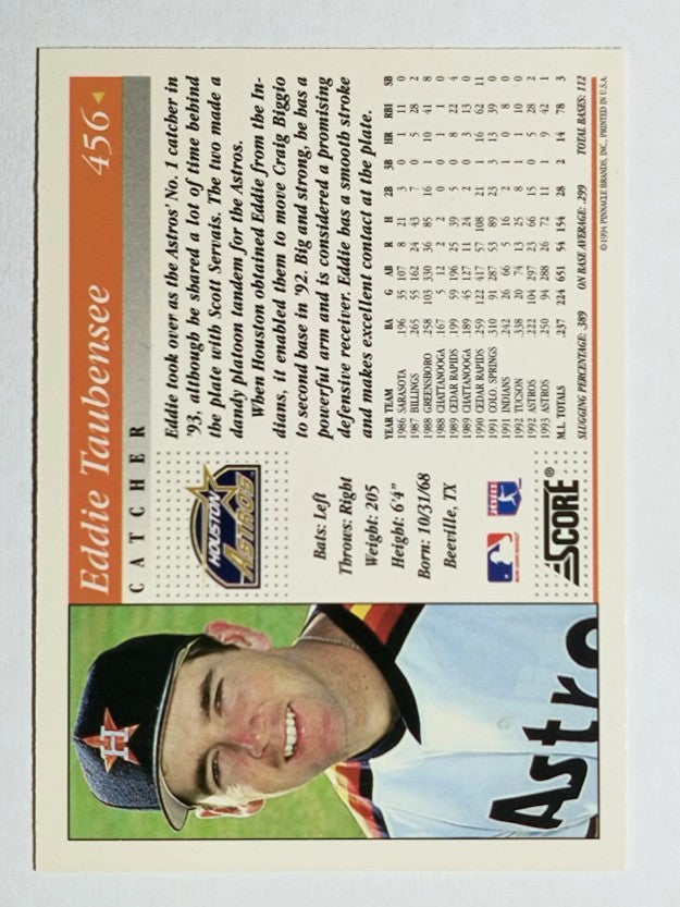 1994 Score #456 Eddie Taubensee