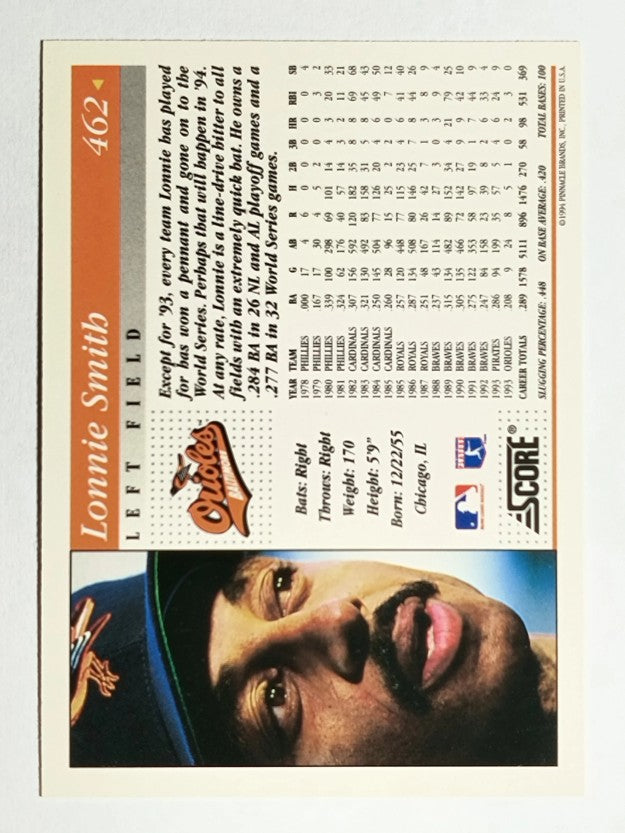 1994 Score #462 Lonnie Smith