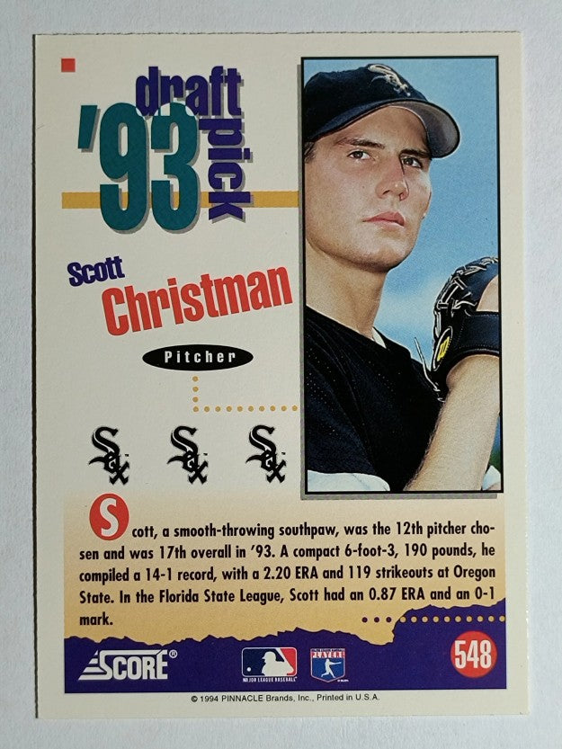 1994 Score #548 Scott Christman RC
