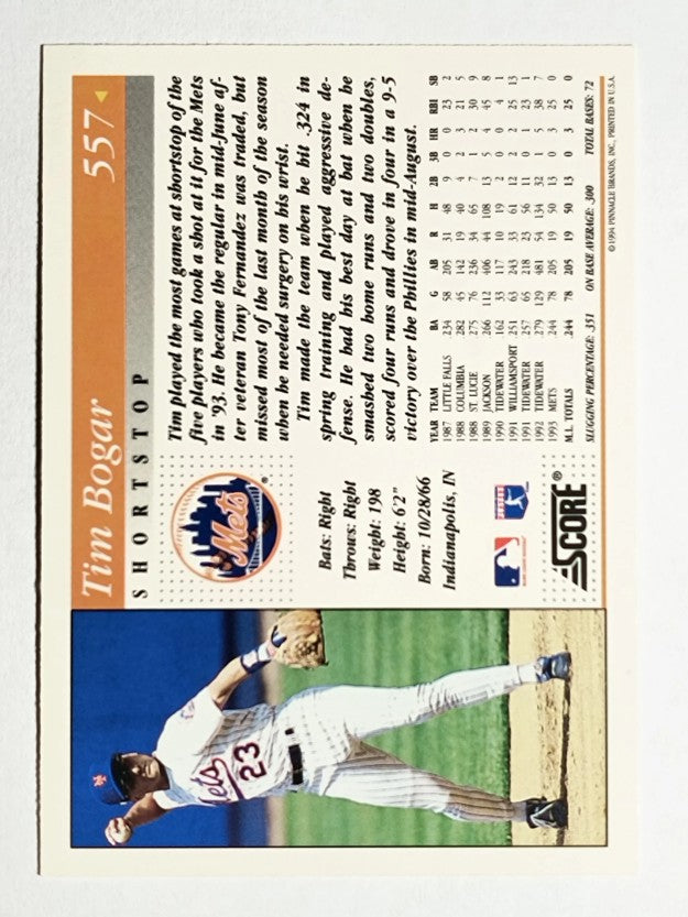 1994 Score #557 Tim Bogar