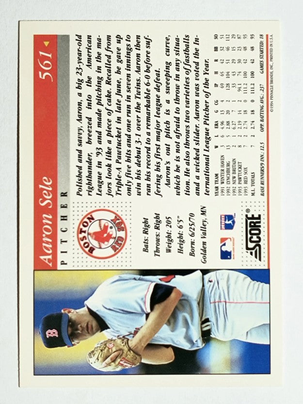 1994 Score #561 Aaron Sele